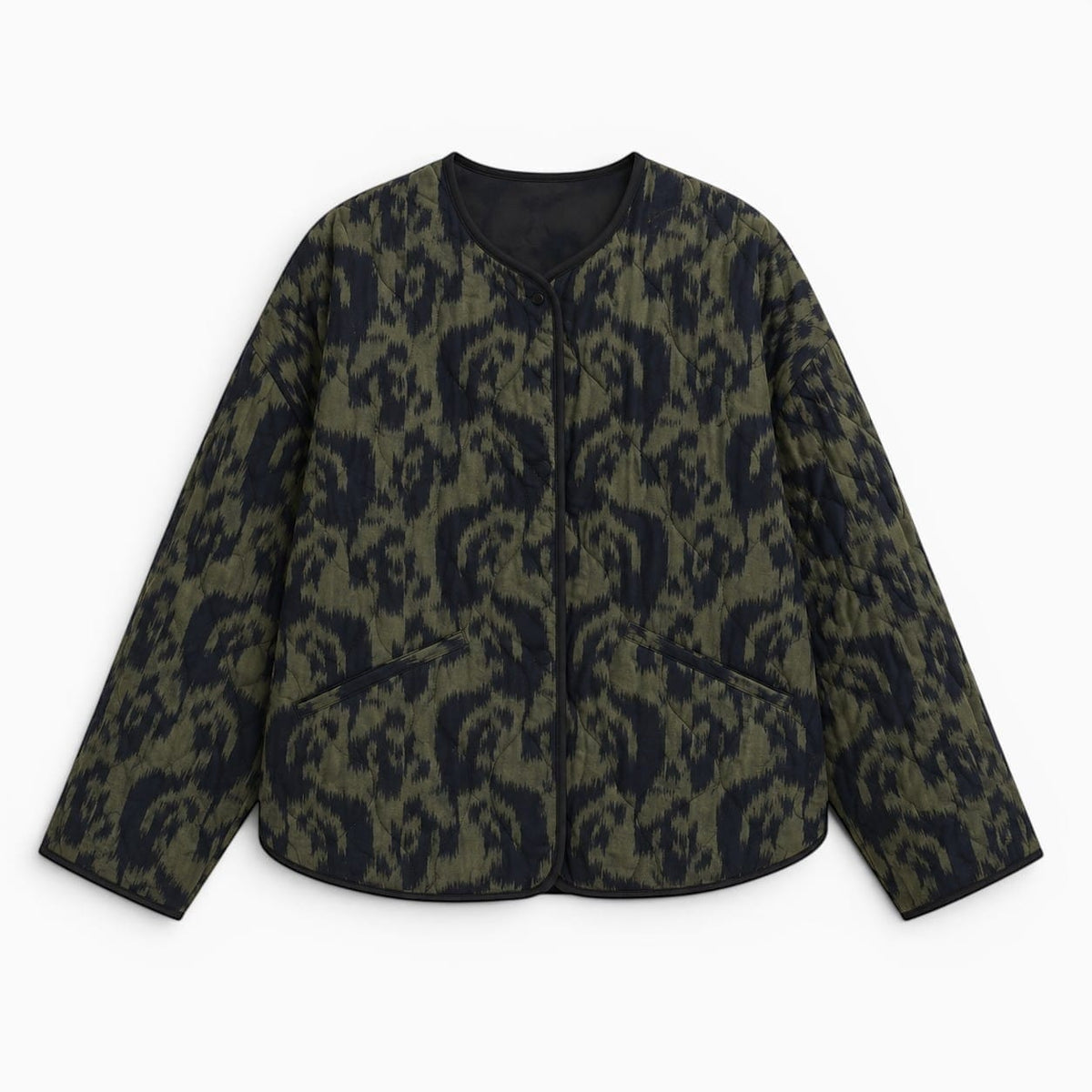 La Boutique Kimono Veste Matelassée Vert Kaki