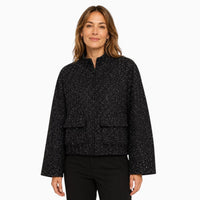 La Boutique Kimono Veste Noire Femme à Paillettes