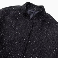 La Boutique Kimono Veste Noire Femme à Paillettes