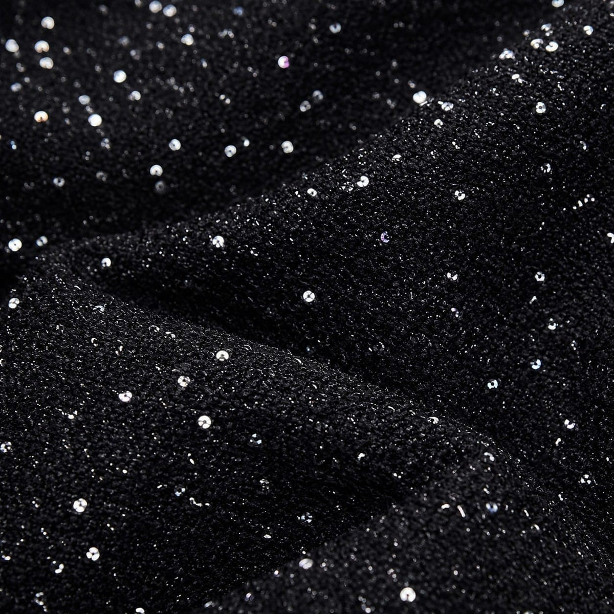 La Boutique Kimono Veste Noire Femme à Paillettes