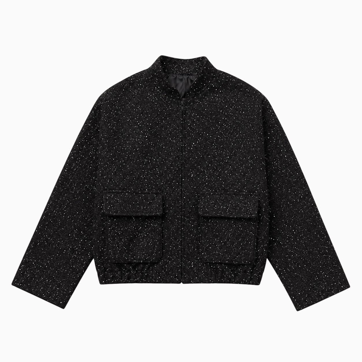 La Boutique Kimono Veste Noire Femme à Paillettes
