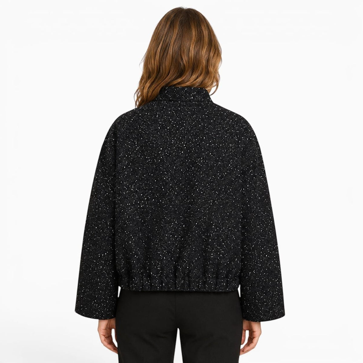 La Boutique Kimono Veste Noire Femme à Paillettes