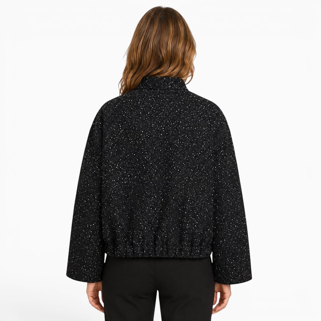 La Boutique Kimono Veste Noire Femme à Paillettes