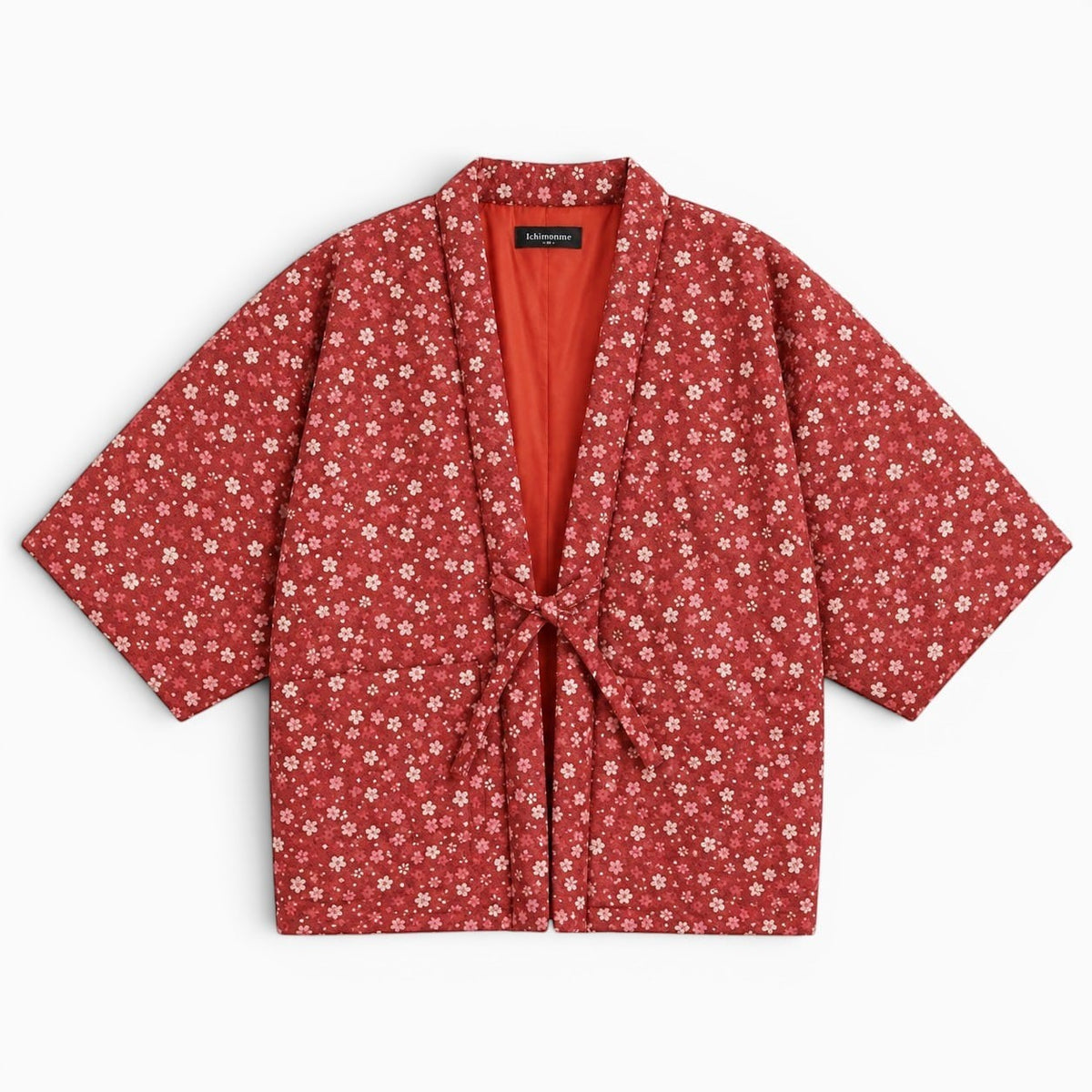 La Boutique Kimono Veste Rouge Matelassée