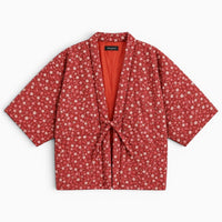 La Boutique Kimono Veste Rouge Matelassée