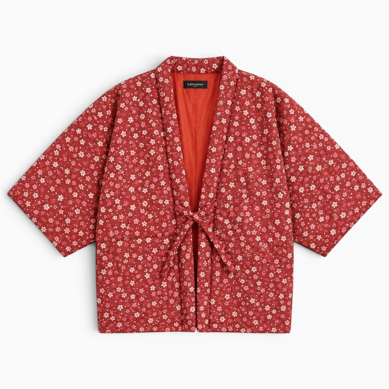La Boutique Kimono Veste Rouge Matelassée