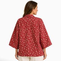 La Boutique Kimono Veste Rouge Matelassée