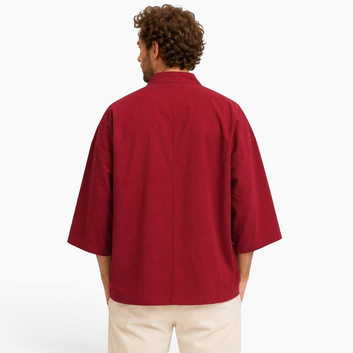 La Boutique Kimono Vetement Traditionnel Japonais Brodé De Grues Rouge