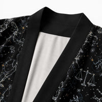 La Boutique Kimono Vêtements Kimono Noir Et Blanc Motif Constellation